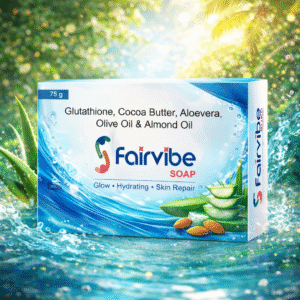 Fairvibe Daily Bathing Soap Pack of 3| Glow, Hydrates, Nourishes & Repairs Skin| Enriched with Glutathione, Aloevera, Olive oil, Almond oil & Cocoa butter