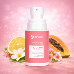 Fairvibe Glow Face Serum | Hydrates & brightens up the Skin | Enriched with Glutathione, Niacinamide, sepiwhite & Hymagic-4D